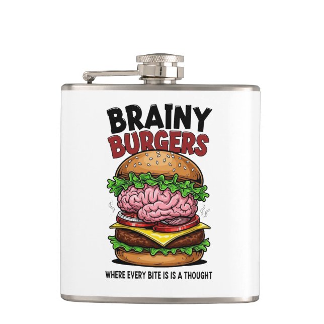 Petaca Brainy Burgers Flask (Anverso)