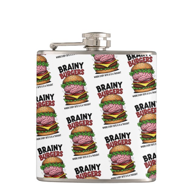 Petaca Brainy Burgers Flask (Anverso)