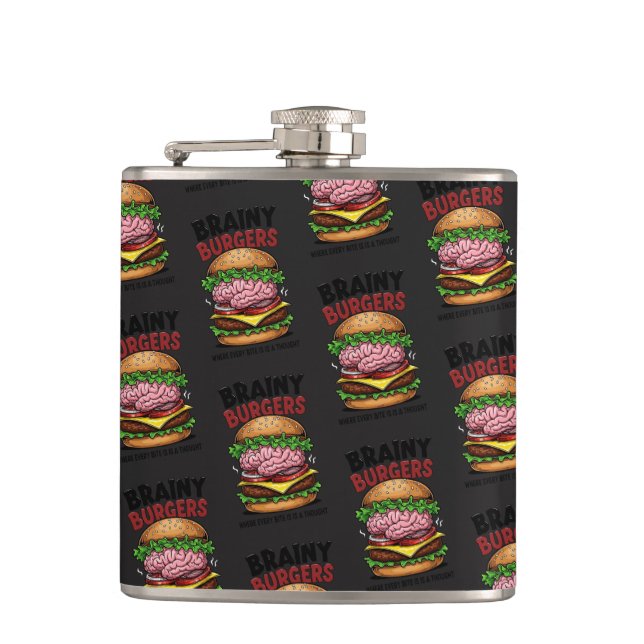 Petaca Brainy Burgers Flask (Anverso)