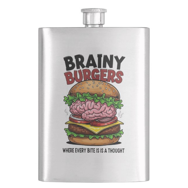 Petaca Brainy Burgers Flask (Anverso)