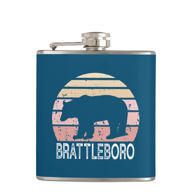 Petaca Brattleboro Vermont Retro Bear (Anverso)