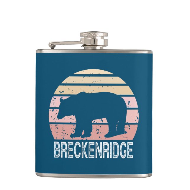 Petaca Breckenridge Colorado Retro Bear (Anverso)