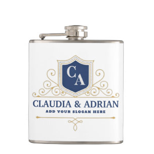 Petaca Bride And Groom Monogram Names Elegant Weeding