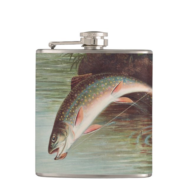 Petaca Brook Trout de Samuel Kilbourne (1874) (Anverso)