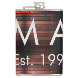 Petaca Brown rustic brick stone add name letter year date