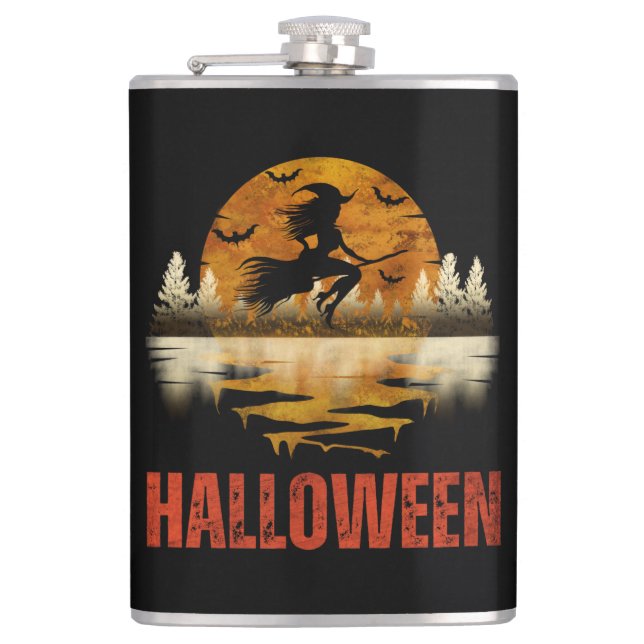 PETACA BRUJA DE NOCHE DE HALLOWEEN (Anverso)
