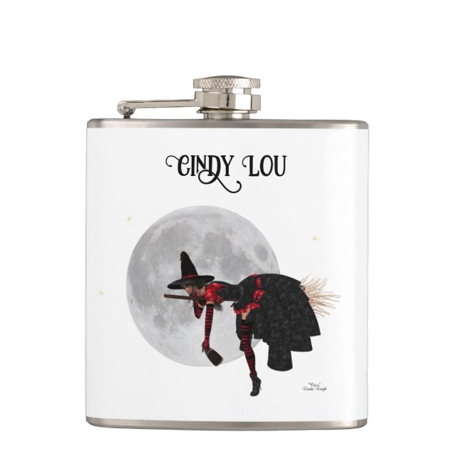 Petaca Bruja Tipsy Sobre La Bebé Voladora (Anverso)