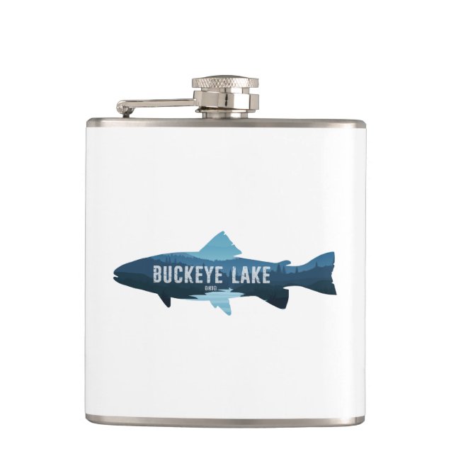 Petaca Buckeye Lake Ohio Fish (Anverso)