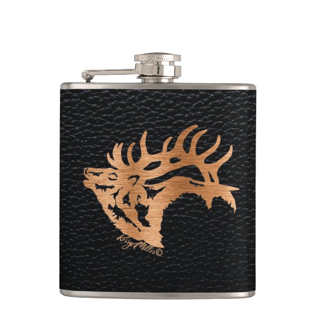 Petaca Bugling Bull Elk Flask (Anverso)