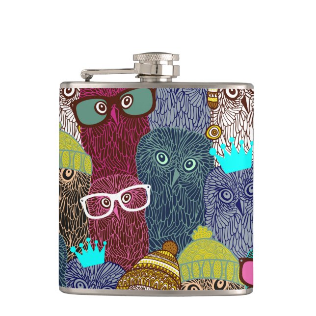 Petaca Búho en la corona (Anverso)