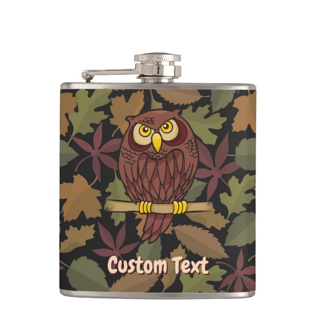 Petaca Búho Personalizado Flask (Anverso)