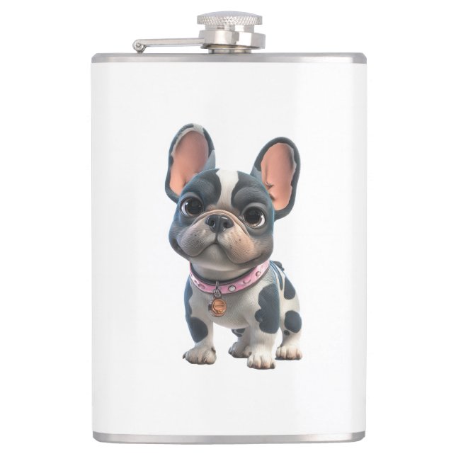 Petaca Bulldog francés (Anverso)