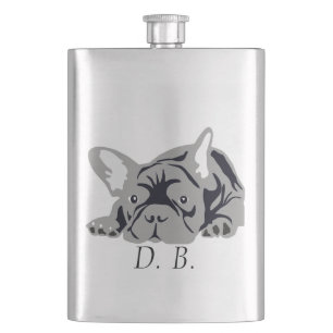 Petaca Bulldog Francés negro