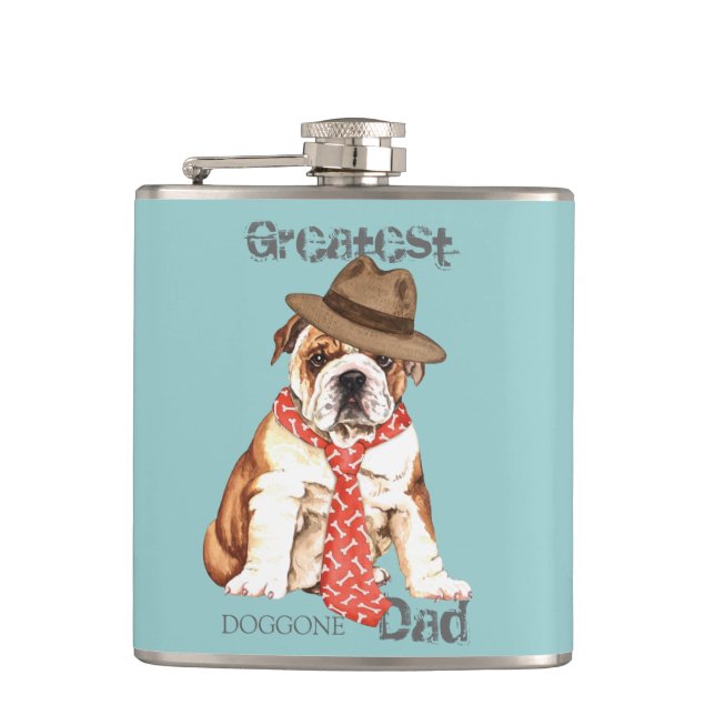 Petaca Bulldog Papá (Anverso)
