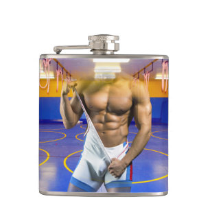 Petaca bulto muscular de hombre de SlipperyJoe's abdomina