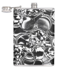 Petaca Burbujas plateadas de vidrio o tono metalizado