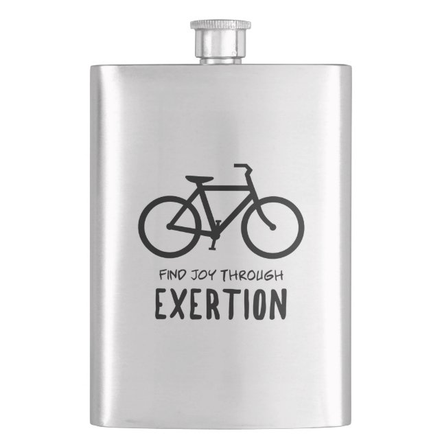 Petaca Buscar alegría a través del ciclismo de ejercicio (Anverso)