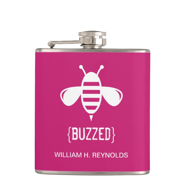 Petaca {BUZZED} fiesta de novias Buzzed Bee Gift (fucsia) (Anverso)