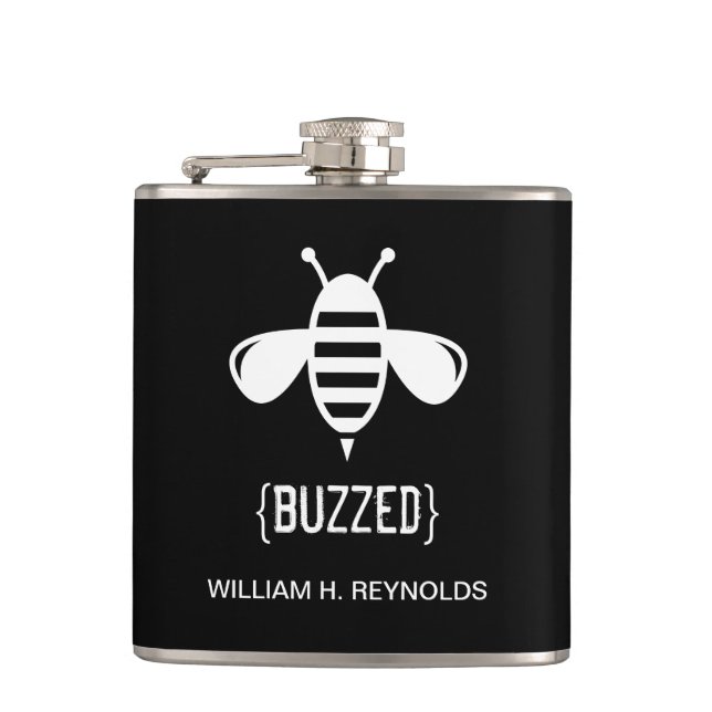 Petaca {BUZZED} fiesta de novias Buzzed Bee Gift (negro) (Anverso)