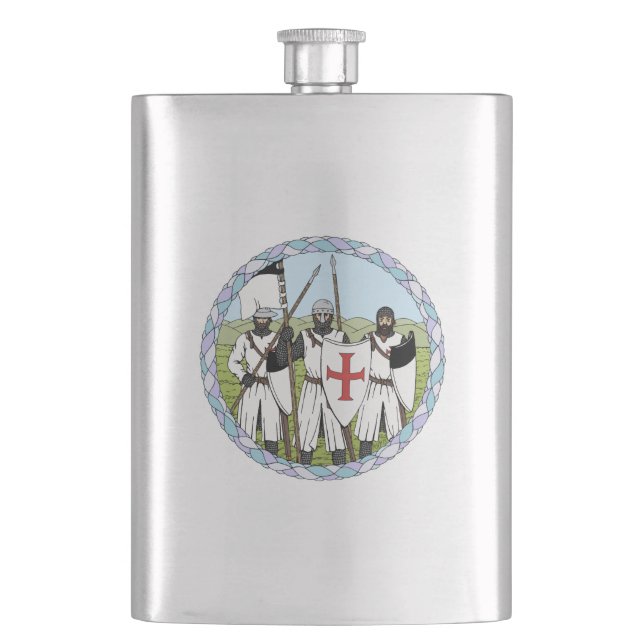 Petaca Caballeros templarios medievales (Anverso)