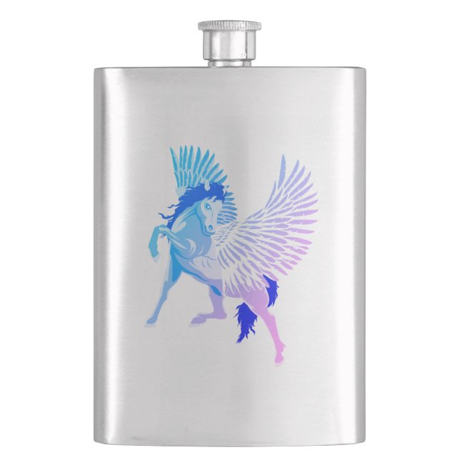 Petaca Caballo alado de la mitología griega Pegasus (Anverso)