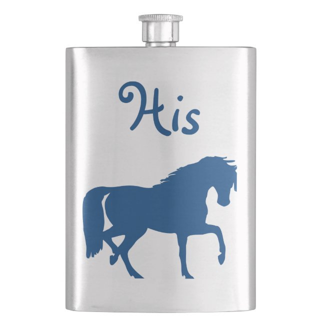 Petaca Caballo azul "Su frasco" (Anverso)