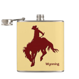 Petaca Caballo Bucking de Wyoming