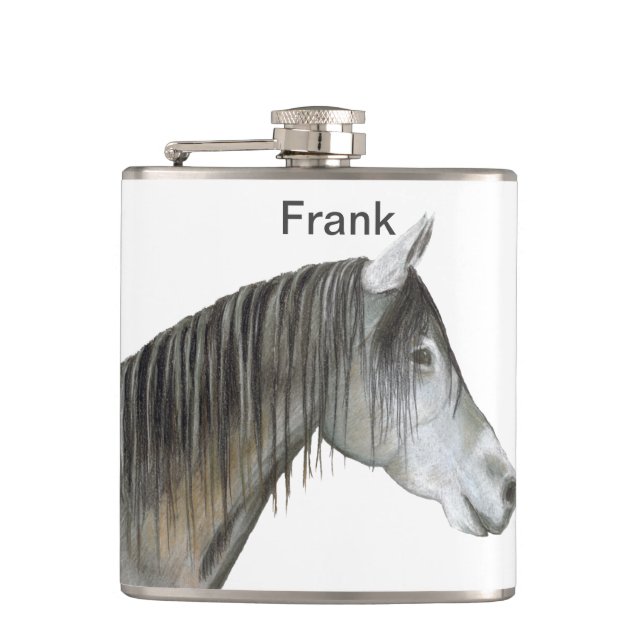 Petaca Caballo gris (Anverso)