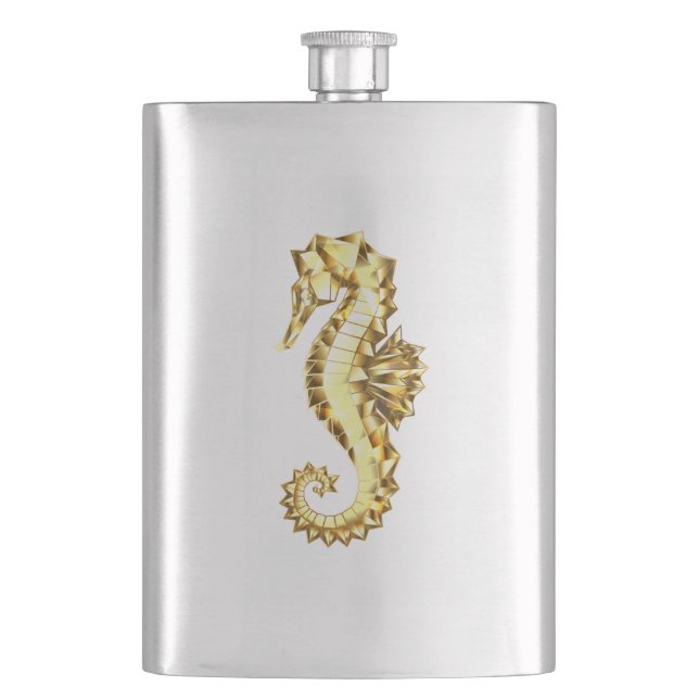 Petaca Caballo marino polígono de oro (Anverso)