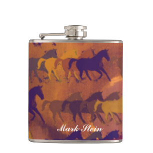 Petaca caballos de whisky de colores