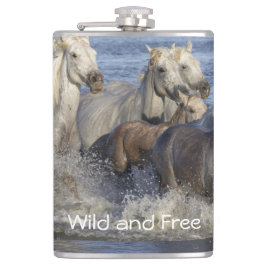 Petaca Caballos galopando en el agua