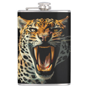 Petaca Cabeza de ataque ruidosa de leopardo
