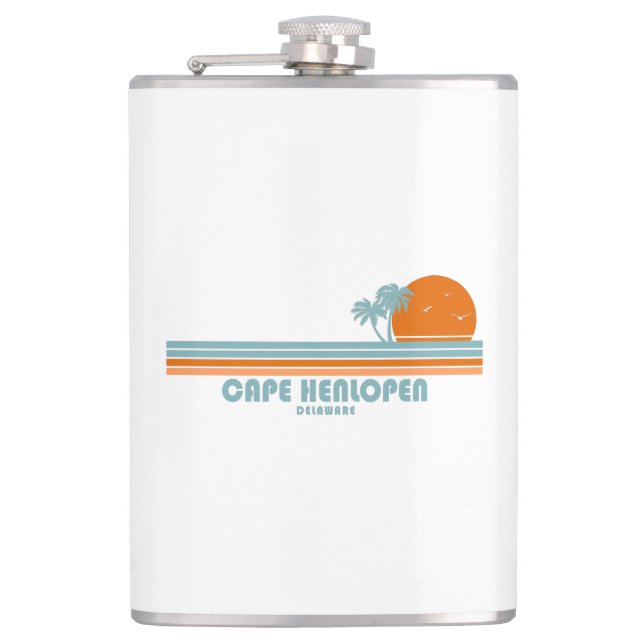 Petaca Cabo Henlopen Delaware Sun Palm Trees (Anverso)