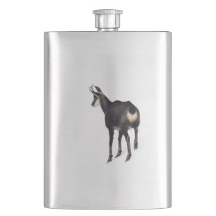 Petaca Cabra alpina de montaña Chamois minimalista en la