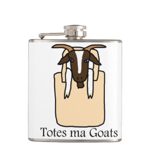 Petaca Cabras de las mamáes de los totes (con el texto)