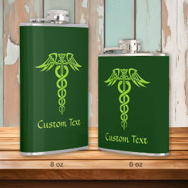 Petaca Caduceo Nudo Celta Verde