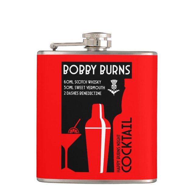 Petaca Café Bobby Burns Whiskey (Anverso)