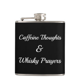 Petaca Caffeine Thoughts & Whisky Prayers Alivio de estré