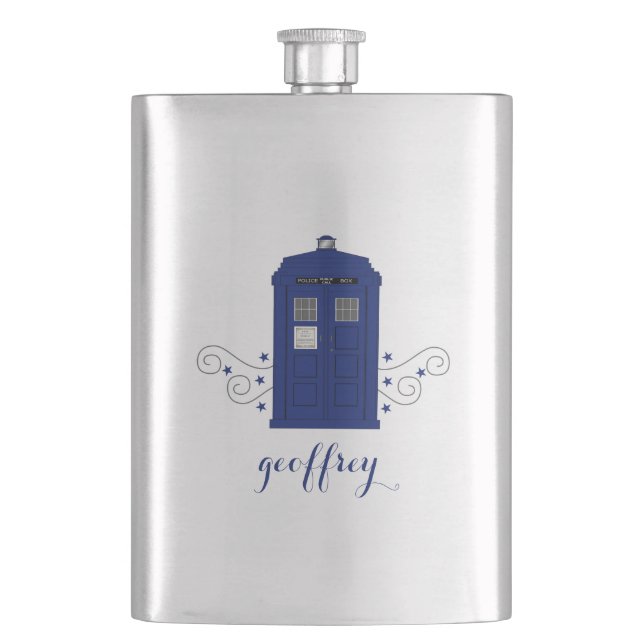 Petaca Caja de policía Swirls Classic Flask (Anverso)