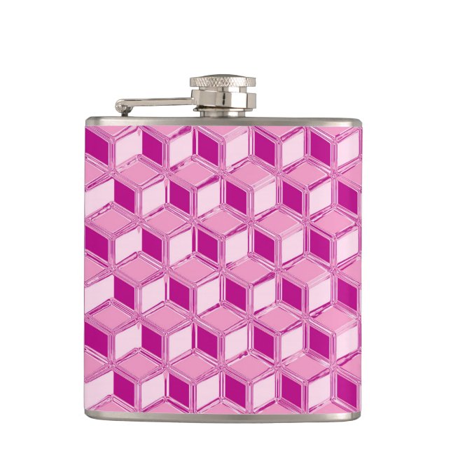 Petaca Cajas 3D de Chrome - rosa fucsia (Anverso)