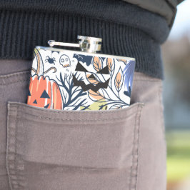 Petaca Calabaza de ghouls de halloween retro Mikitiez