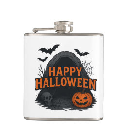 Petaca Calabaza de Halloween de la cueva espeluznanteFras