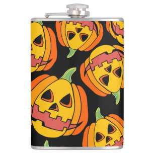 Petaca Calabaza de Halloween: Símbolo vintage de otoño