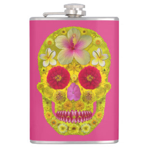 Petaca Calavera de Flor 8