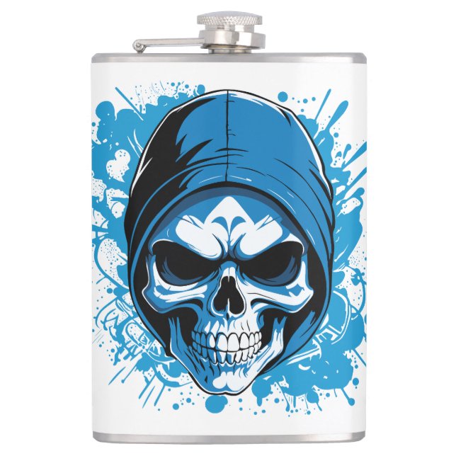 PETACA CALAVERA ESTILO GRAFFITI (Anverso)