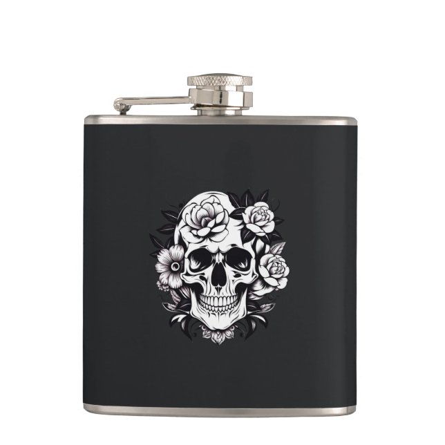 Petaca Calavera Floral (Anverso)