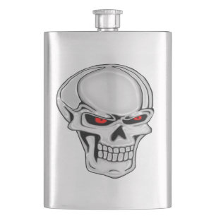 Petaca Calavera metálica