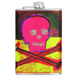 Petaca Calavera Skull pgeek NFT Art Rojo Amarillo Negro