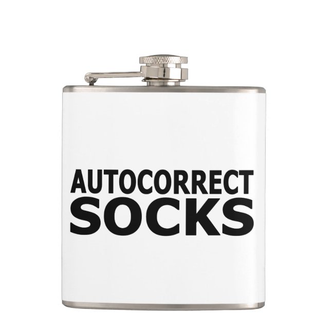 Petaca Calcetines de Autocorrección (Anverso)