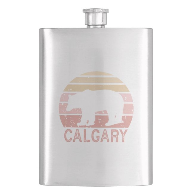 Petaca Calgary Alberta Retro Bear (Anverso)